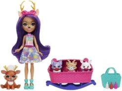 MATTEL ENCHANTIMALS -MEILLEURS AMIS DES BEBES 15 CM - POUPEE DANESSA DEER ET SPRINI