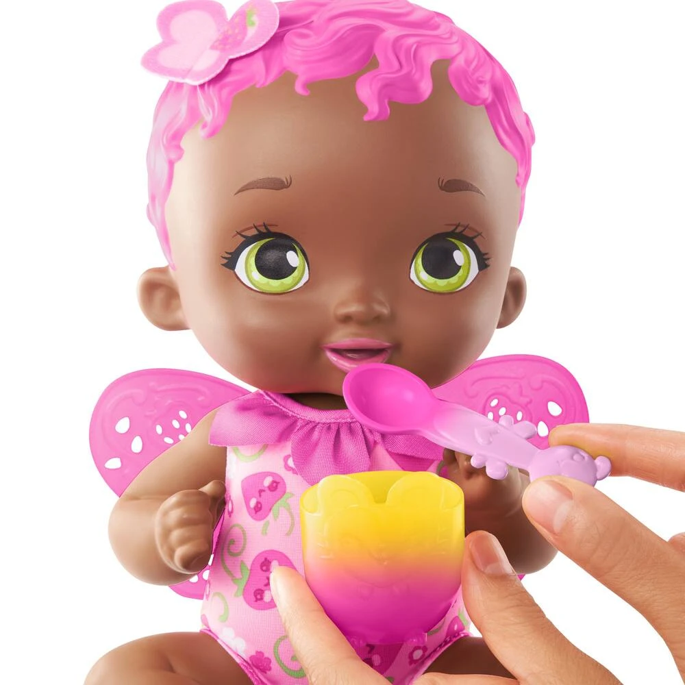 MATTEL MY GARDEN BABY - POUPON BÉBÉ PAPILLON FRAISE SE RÉGALE – Image 2