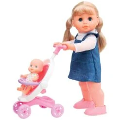 CERISE & CAPUCINE POUPEE ANNA 40 CM ET SA PETITE SOEUR 13.5 CM