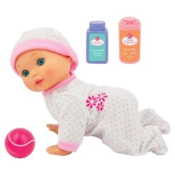 CERISE & CAPUCINE POUPON BEBE MARCHE A 4 PATTES