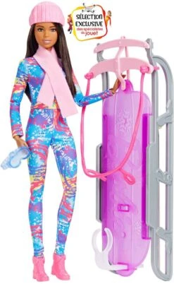 MATTEL BARBIE POUPEE ET SA LUGE