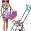 MATTEL BARBIE-COFFRET SKIPPER BABY-SITTER POUSSETTE AVEC POUPEE