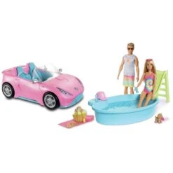 MATTEL COFFRET POUPEE BARBIE CABRIOLET PISCINE